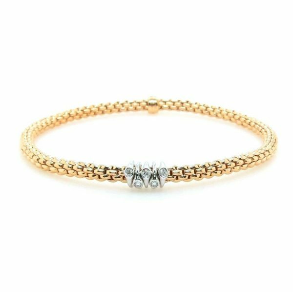 18ct rose gold expandable Fope bracelet