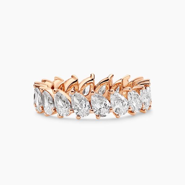 18ct rose gold pear shaped diamond ring