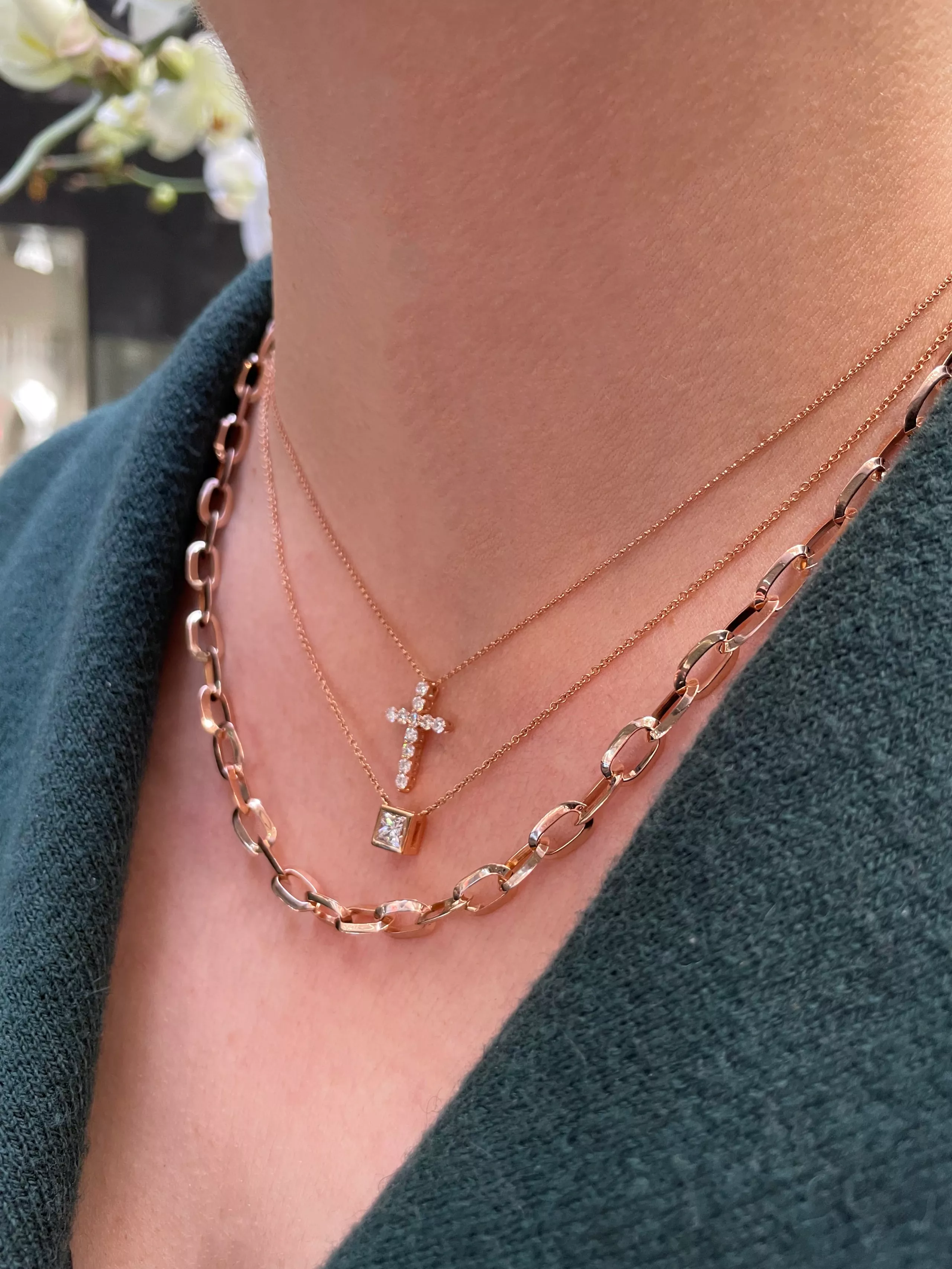 Necklace in clearance rose gold