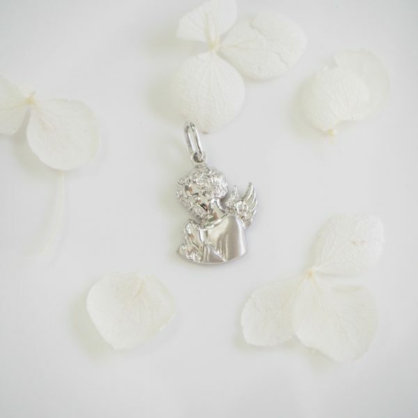 18ct White Gold Angel Charm