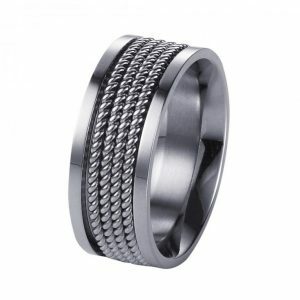 Stainless Steel Mesh Gents Ring