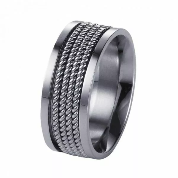 Stainless Steel Mesh Gents Ring