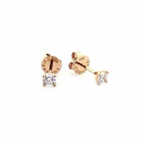 18ct rose gold 2=0.35ct RBC diamond stud earrings