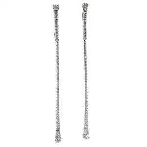 18ct white gold diamond drop earrings