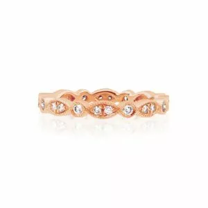 18ct rose gold diamond ring