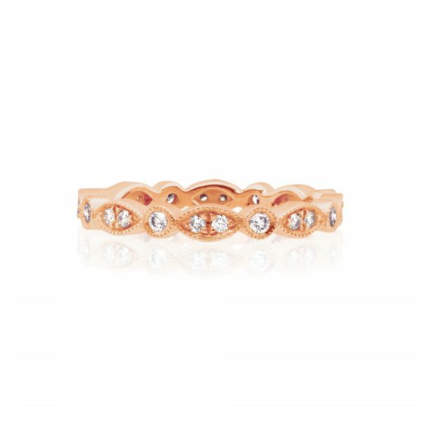 18ct rose gold diamond ring