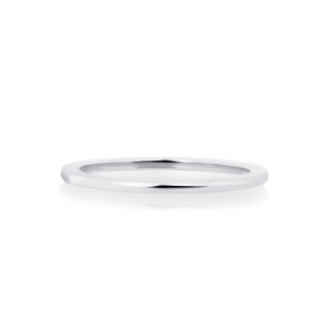 18ct white gold plain spacer ring