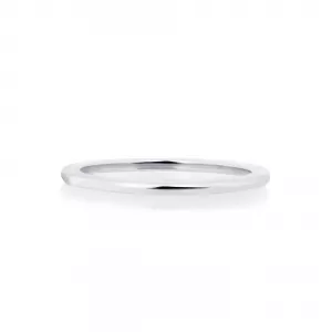 18ct white gold plain spacer ring