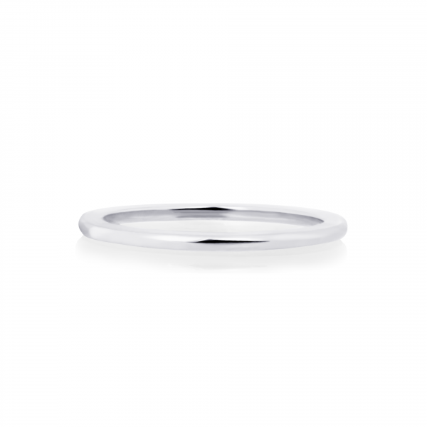 18ct white gold plain spacer ring