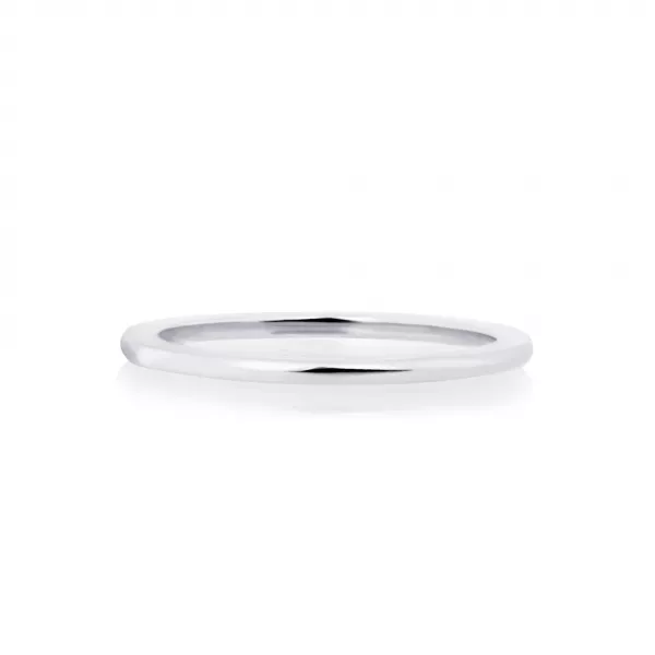 18ct white gold plain spacer ring