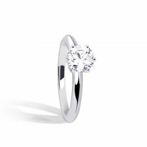18ct White Gold 0.75ct Round Diamond Solitaire Engagement Ring