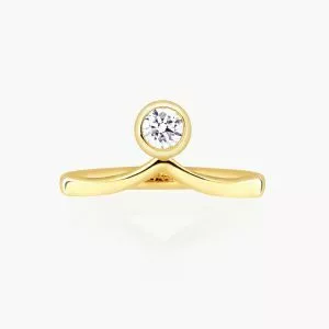 18ct rose gold 0.30ct FG SI round diamond ring