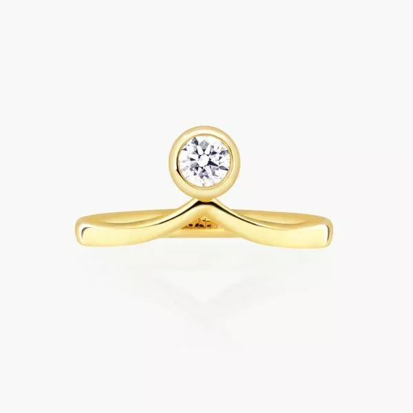 18ct rose gold 0.30ct FG SI round diamond ring