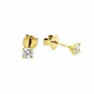 18ct yellow gold 2=0.50ct diamond stud earrings