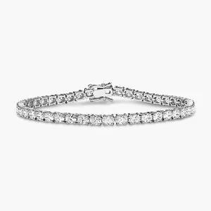 18ct white gold 44=6.31ct oval diamond tennis bracelet