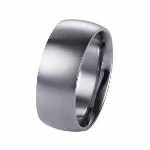 Brushed stainless steel Men's ring