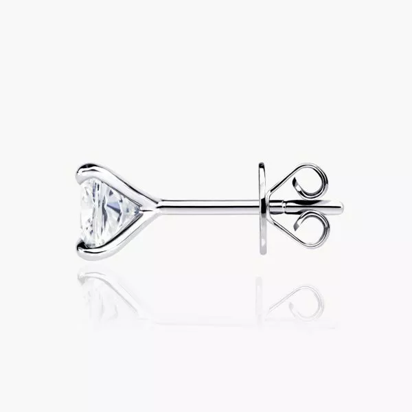 18ct white gold 2= 2.03ct cushion cut diamond stud earrings - Image 2