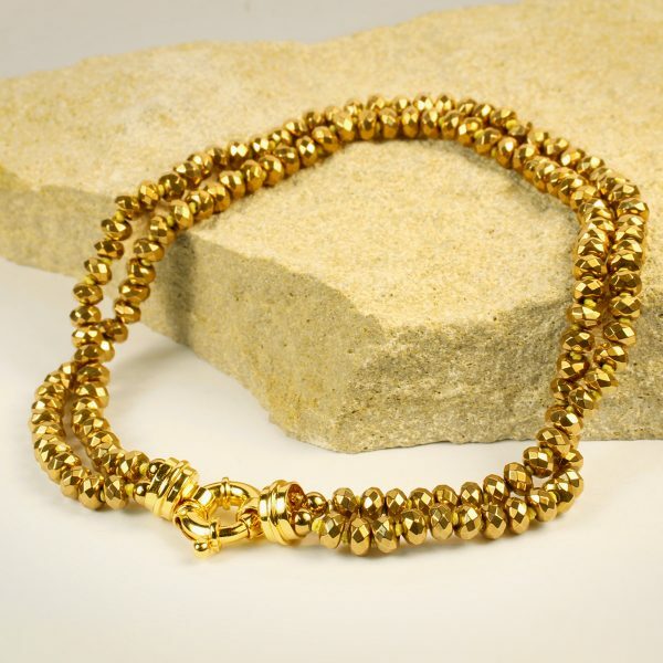 Gold plated hematite choker necklace - Image 2