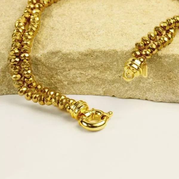 Gold plated hematite choker necklace - Image 3