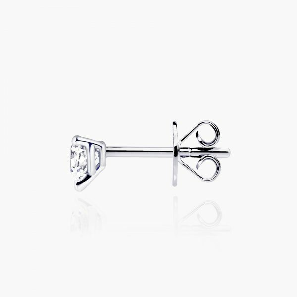 18ct white gold 2=0.62ct heart diamond stud earrings - Image 2
