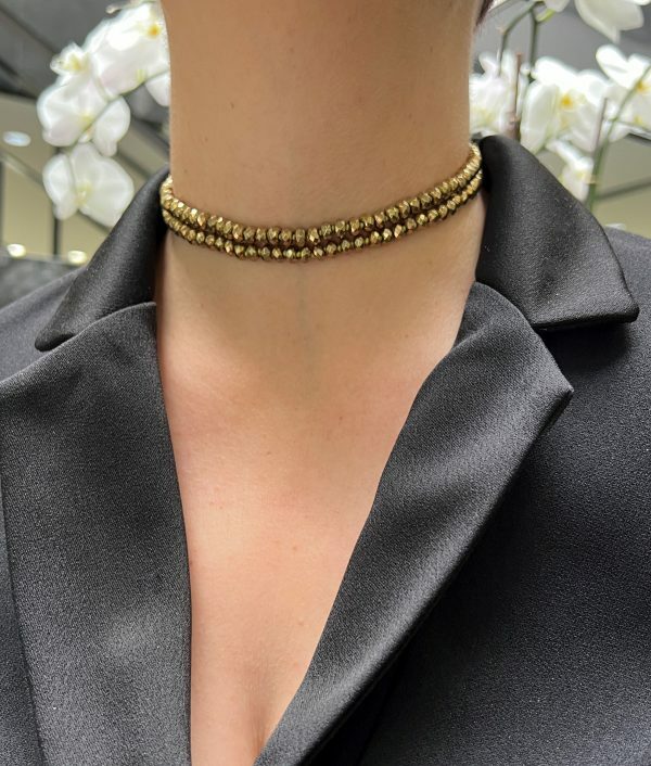 Gold plated hematite choker necklace - Image 5