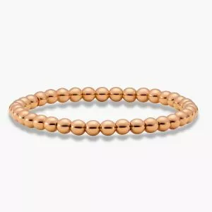 18ct rose gold stretchy ball bracelet