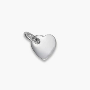 18ct white gold heart pendant
