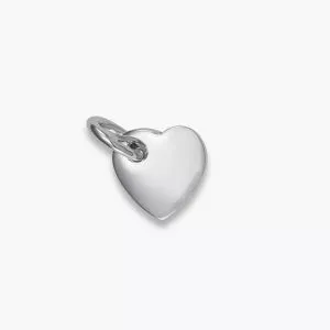 18ct white gold heart pendant