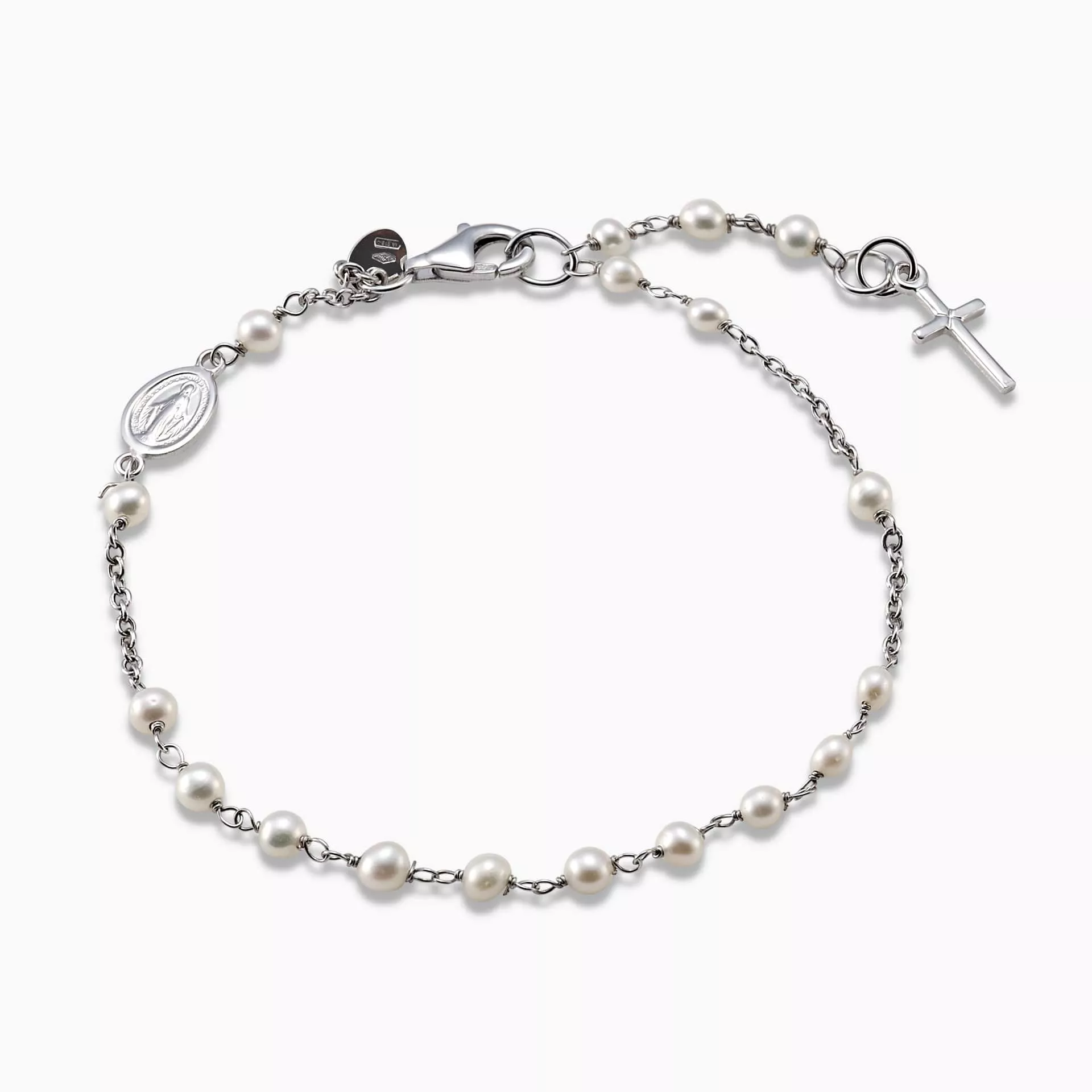 Hand made rosary bracelet with Risen Christ olive wood cross  Medjugorje  Jewelry