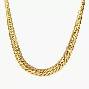 18ct yellow gold 50cm graduated snake chain