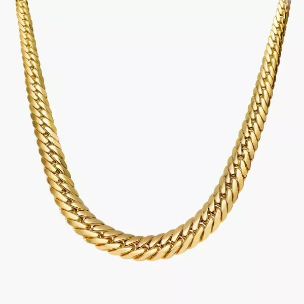 18ct yellow gold 50cm graduated snake chain