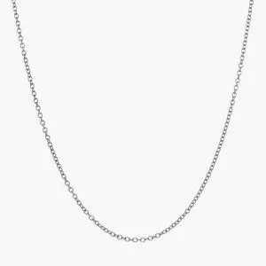 18ct white gold 43cm trace chain