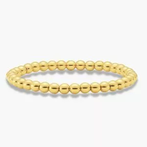 18ct yellow gold stretch ball bracelet