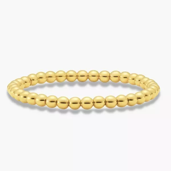 18ct yellow gold stretch ball bracelet