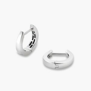 18ct white gold hoop earrings 15mm