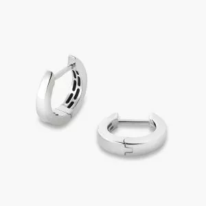 18ct white gold hoop earrings 15mm