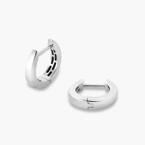 18ct white gold hoop earrings 15mm