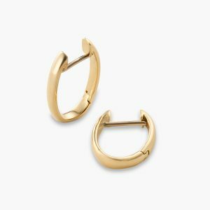18ct yellow gold hoop earrings 18mm