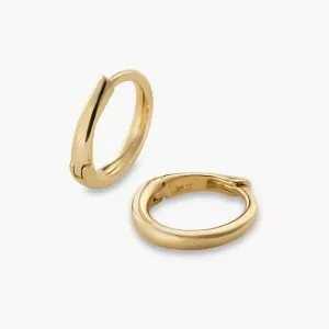 18ct yellow gold hoop earrings