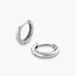 18ct white gold small hoop earrings