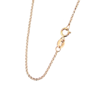 18ct rose gold 45cm fine trace chain