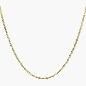 18ct yellow gold 50cm fine wheat chain with spring ring clasp