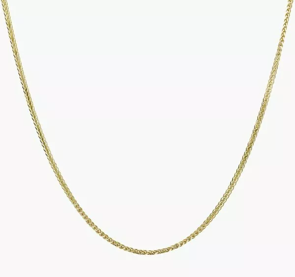 18ct yellow gold 50cm fine wheat chain with spring ring clasp