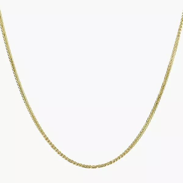 18ct yellow gold 50cm fine wheat chain with spring ring clasp