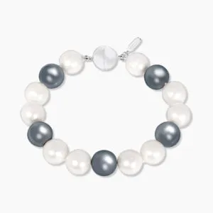 Fresh water pearls and hemitite bracelet