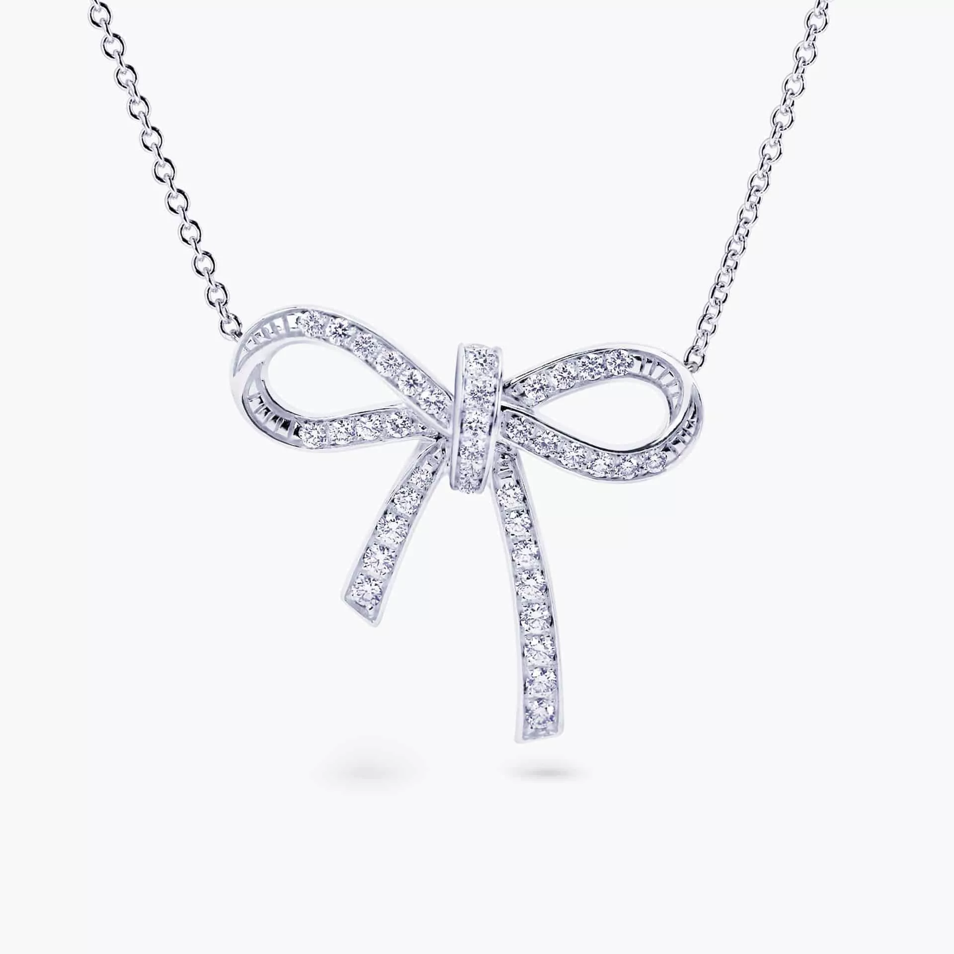 Diamond Bow Necklace