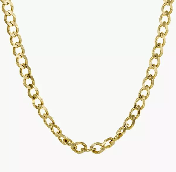 18ct yellow gold 60cm curb link chain