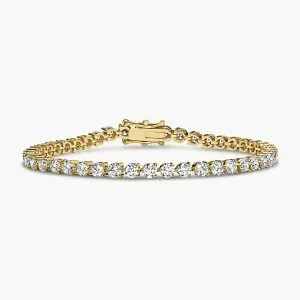 18ct yellow gold 45=8.04ct diamond tennis bracelet