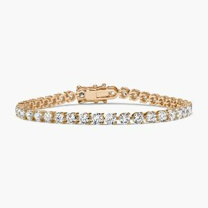 18ct rose gold 40=8.70ct diamond tennis bracelet