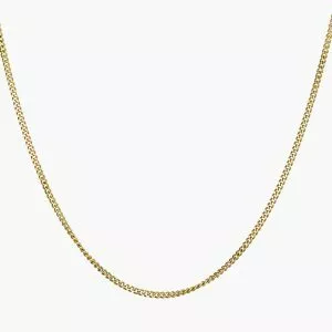 18ct yellow gold 50cm fine curb link chain with spring ring clasp
